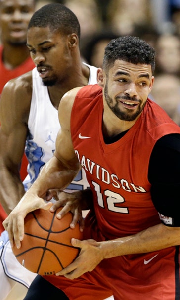 No. 7 North Carolina holds off Davidson 83-74